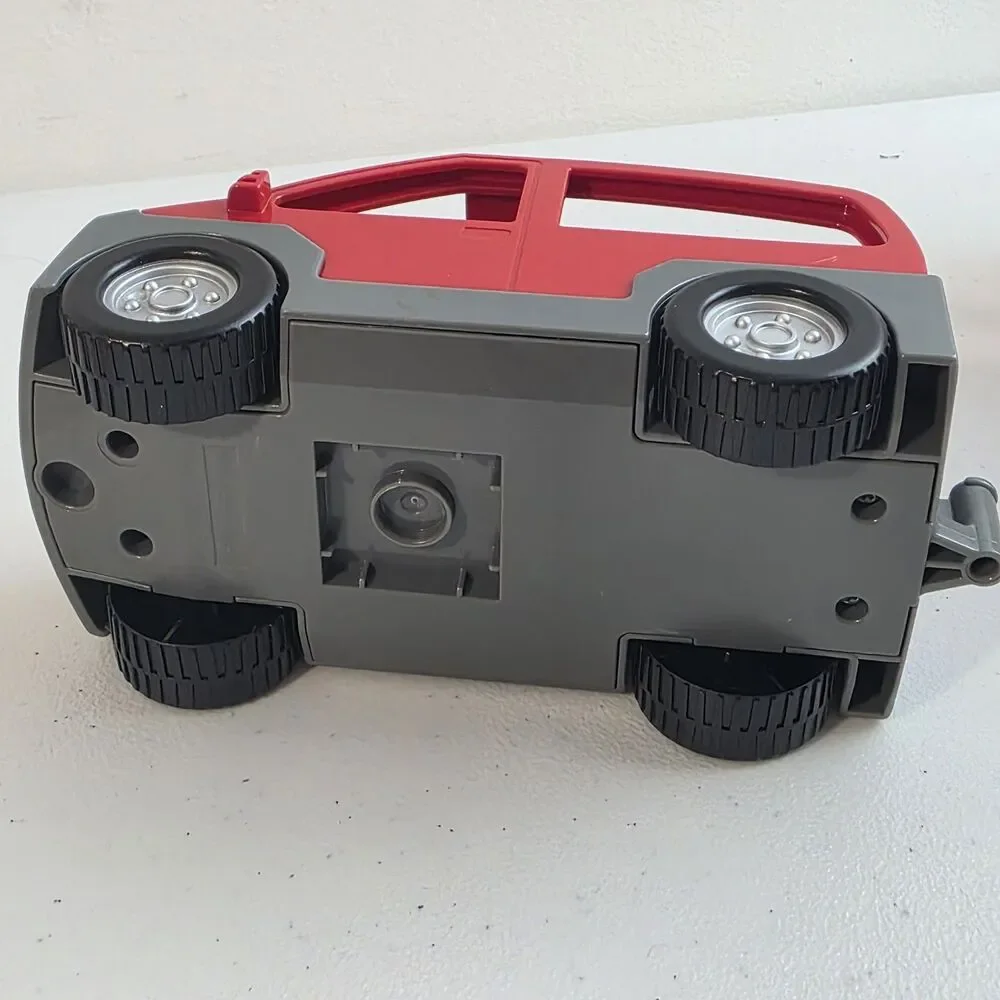 LEGO DUPLO Caravan Van Car Red & Dark Bluish Gray for 5655 EUC Blocks